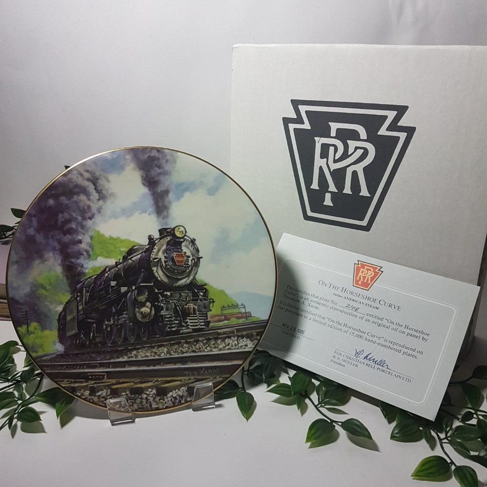 Set of 4 AMERICAN STEAM Collectors Plates United States Rail USA Rail US Rail - Picture 7 of 14